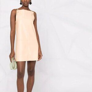 Nanushka Claire Vegan Leather Spaghetti Strap Dress (XS)
